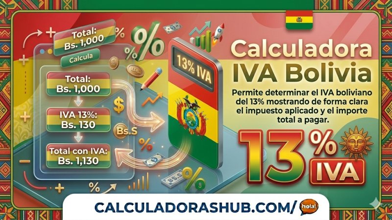 Calculadora IVA Bolivia 13% online gratis