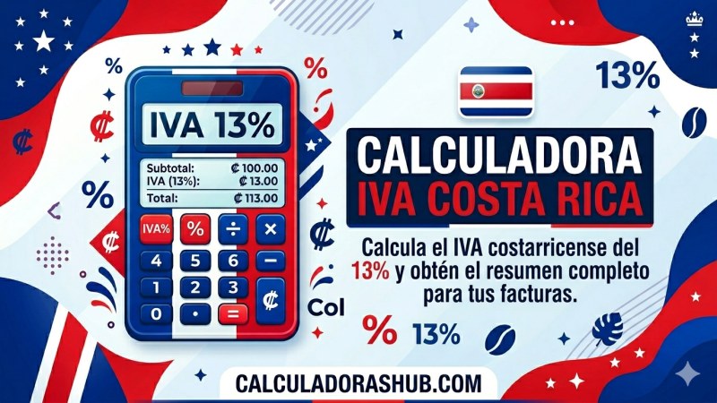 Calculadora IVA Costa Rica 13% online gratis