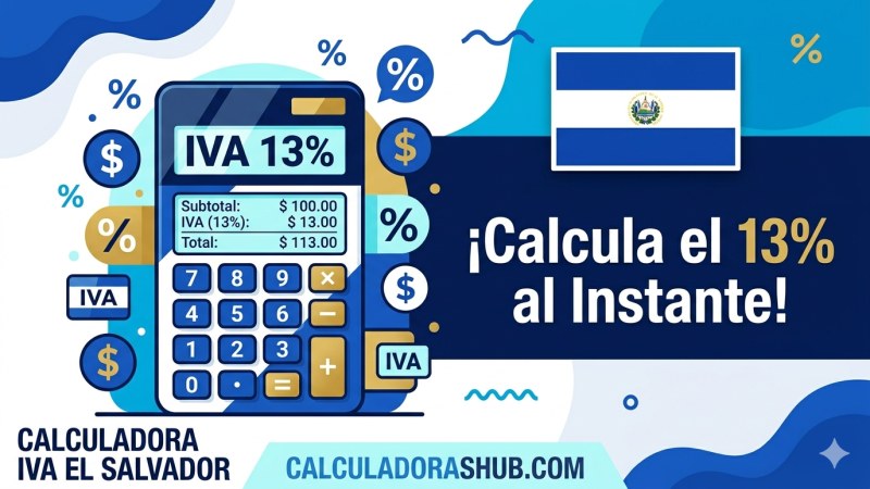 Calculadora IVA El Salvador 13% online gratis