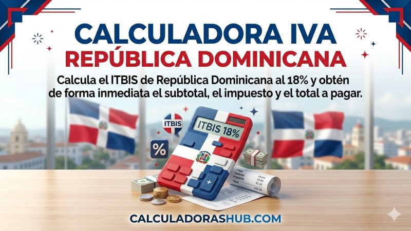 Calculadora IVA República Dominicana ITBIS 18% online gratis
