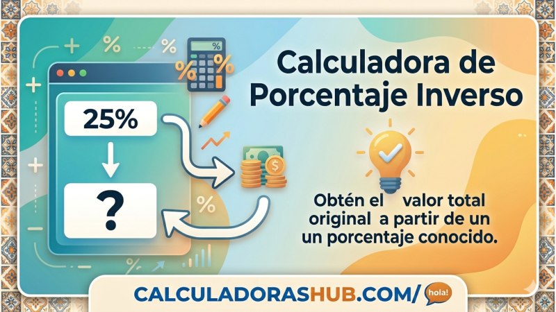 Calculadora de Porcentaje Inverso online gratis en español